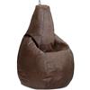 Happers Pouf Poltrona Gigante a Sacco con Imbottitura per Sedersi Grande Puff per Bambini Adulti Morbido Puffo Esterno Bean Bag Chair per Salotto Lettura Marrone XXL
