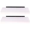EUGAD Mensola a Muro Set da 2, 30cm, Mensole Librerie da Parete Scaffale MDF Stile Rétro Ripiano Portaoggetti, Bianco, 0086QJ-2