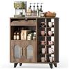 VINCOURNA Kitchen Cabinet, Mobiletto Cucina con Porta Bicchierini Caffè, Mobile Cucina con Ante, Armadio con Cassetto, Coffee Bar Station per Macchina da Caffè, Tazzine da Caffè (40x80x91 cm)