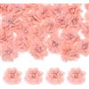 M METERXITY 15-Pz Fiori Chiffon con Strass e Perle 2.17 x 2.17 Fiori Tessuto a Rete, Fermagli per Capelli Chiffon, Fiori per Decorazioni Casa/Matrimoni/Fasce Capelli/Feste/Giardino [Khaki]