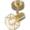 Qazqa mosh - Faretto Moderno - 1 luce - H 160 mm - Oro/Ottone - Moderno - Soggiorno I Camera da letto I Sala da Pranzo I Cucina