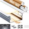 LASLUX 10x Profilo LED da 2 Metri Ciascuno (Lunghezza Totale 20 m) per Strisce LED, profili in alluminio Grigio e Canalina LED per Strisce fino a 16.7 mm - Dimensioni 26.7 x 10 mm (SP23, 10*2M(Totale 20M))