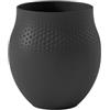 Villeroy & Boch Collier Noir Vaso Perle Grande, Porcellana Premium, Nero, 16.5x16.5x17.5 cm