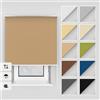 Estika Tenda a rullo oscurante termica con foratura - 80 x 150 cm - Beige - montaggio a soffitto o parete, per interni, per finestre, protezione solare