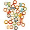Blausky 50 perline rotonde in ceramica da 15 mm, con foro grande da 6 mm, per fai da te, colori misti