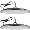 Litglobe Faretto LED UFO 500W 2 Pezzi,6500K Bianco Freddo UFO Lampada da Officina Industriale,50000LM Super Luminose LED Industriale Faretto,IP65 Impermeabile Lampada da Garage per Fabbrica Officina Fienile