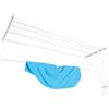 KADAX Stendibiancheria da soffitto 5x180cm, stendibiancheria salvaspazio per montaggio a soffitto, stendibiancheria per il soffitto, stendibiancheria da soffitto in acciaio (Bianco)