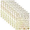 Msiud Adesivi con Lettere Dorate, Autoadesive Vinile Resistenti Alle Intemperie Alfabeto Adesivi Numeri per Cappelli di Laurea Lavoretti di Scrapbook Biglietti di Auguri Regalo DIY Scrapbooking Oro