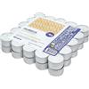 Horeca Candles - Candele Tealight Bianche - 8 Ore di Durata - Set da 50 Candeline Non Profumate - Tea Light Piccole Rotonde - Lumini per Matrimonio, Decorazione, Gastronomia