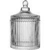 Chianese Potiche Radius in Vetro Effetto Cristallo con Coperchio 17,3 cm Porta Confetti Elegante