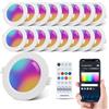 Aigostar Faretti LED da Incasso per Cartongesso 6W, Smart Bluetooth Mesh Lampada da Soffitto, RGB Dimmerabile, Bianco Caldo a 2700-6500K, Compatibili con Alexa, App Controllo, Ф100-110mm, 16 unità