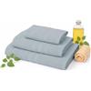 GX GARGIX Tris Asciugamani in Spugna 100% Cotone - 1 Asciugamano Bagno + 1 Viso + 1 Ospite, Set Casa e Hotel, Alta Grammatura, Lavabile in Lavatrice (GX/TRIN-GRIGIO CHIARO)