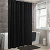 AEKDCL Tenda da doccia antimuffa, colore nero, per vasca da bagno, doccia, in tessuto, impermeabile, lavabile, di alta qualità, con ganci per tenda da doccia, 95 x 220 cm/LxA