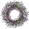 Oairse Ghirlanda di fiori artificiali, con lavanda, decorazione per porta, decorazione primaverile, estate, casa, feste, porte, matrimoni