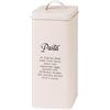 Dc Casa Barattolo per Pasta in Latta - Contenitore Bianco11x11x27 cm - Design Elegante per Spaghetti, Penne, Fusilli e Altri Formati (Bianco)