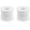 PATIKIL Elastico Per Bracciali 164 Piedi/50 Metri Lunghezza 0.8 Mm Diametro 2 Rotoli Resistente Cordone Elastico Per Creazione Gioielli Collane Perline Fai Da Te Bianco