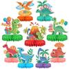Bubaxuce Set per Festa di Compleanno A Tema Dinosauri - Decorazioni per Tavola con Centro Tavola A Esagoni di Miele per Un Magnifico Compleanno dei Dinosauri