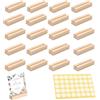 Aurobest 20 Pezzi Portacarte Posizione Legno, Supporto Menu Tavolo in Faggio, Portafoto, Portanumeri, Portamenu, Segnaposto, Portacartoline per Matrimoni, Celebrazioni, Feste, Banchetti, Ristoranti