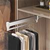 CERTNKI Barra Appendiabiti Estraibile, Pendiabiti Estraibile Per Armadio, 30-80 Cm Grucce Pantaloni, Appendiabiti Con Ammortizzatore Silenzioso Integrato, Organizzatore Di Spazio Domestico,450mm
