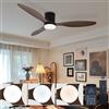 Caunmar Ventilatore Da Soffitto Con Luce E Telecomando Silenzioso Ventola Soffitto Con Luce Dimmerabile Lampadario Con Pale Ventilatore Motore DC Reversibile 6 Velocità Con Timer 106CM