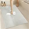 Bcuuozeeing Tappetino da doccia, antiscivolo, antiscivolo, per vasca da bagno, in morbido PVC, antiscivolo, per doccia, per zone umide, ad asciugatura rapida (bianco, 60 x 120 cm)