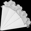 Gudotra 50 Pezzi Coni Portariso Matrimonio Bianchi Coni Portaconfetti Confettata Bomboniere Matrimonio Battesimo Comunione per Riso Fiori con Nastri Bianchi