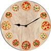 Horienteeon Orologio da Parete Pizza Orologio da Cucina Cibo Orologio Fast Food Ristorante Orologio da Parete in Legno, Orologi Decorativi Accurati, Orologio da Parete Silenzioso Senza Ticchettio per
