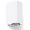 LEDKIA LIGHTING Applique da Parete per Esterni Illuminazione Doppia Luce Miseno Bianco Bianco GU10