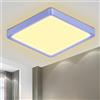 LQWELL® Plafoniera Lampada da soffitto a LED, IP44 Lampada da bagno impermeabile Quadrata piatta 18W 3000K 1600LM Sottile per soggiorno Bagno Camera da letto Cucina Seminterrato Ufficio, 220 * 24mm