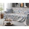 Tata Home Telo Arredatutto Copritutto Copridivano Copriletto Grandfoulard in Cotone Made in Italy Fantasia (Mare Beige, Singolo 180x300 cm)