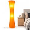Trango 1230 Lampada a stelo in carta di riso *ORAN* Lampada in carta di riso *FATTO A MANO* Lampada da terra con paralume arancione incl. 2x Attacco E14 per LED - H: 125 cm Lampada da soggiorno, da