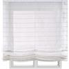STORESDECO - Tenda a Pacchetto Senza Aste, Transparente, Tende Pacchetto Per Finestra, Tenda per Bambini, Camera da letto| DREAM Strisce Marrone, 90 cm x 175 cm