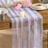 Artoid Mode Garza Tulle Glitter Foil Multicolore Oro Runner da Tavolo 70 x 300 cm, Decorazione da Tavolo da Cucina Vacanze Feste Compleanno Matrimoni