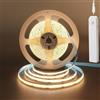 Clearhill Fita COB LED 5V 2M con Sensore di Movimento, Ricaricabile USB, 1500mAh, Bianco Caldo 3000K, 3 Modalità, 320 LED/m, per Armadio, Cucina