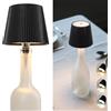 Beaeet Lampada per Bottiglia LED Nero Senza Fili, Touch Dimmerabile 3 Colori, Ricaricabile USB-C, Decorativa per Casa Terrazzo Campeggio Feste Regalo-Nero
