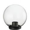 GLOUPIE Lanterna Per Palo Rotonda Glide IP44 60 W, Sfera In Plexiglas Trasparente E Attacco A Colonna Ø 60 Mm (30 Cm)