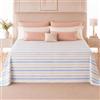 Clara Home Milano - Copriletto Matrimoniale in Piquet Pregiato, Fantasia Floreale e Geometrica, Misure Maxi, Coperta Letto Estiva Leggera e Traspirante (Elegant Polvere)