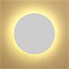MHXZKHL Circolare Macaron LED Luce a Muro Moderno Semplice Rotondo Lampada da Parete Applique Mini Metallo Interno Illuminazione a Parete Per Camera Da Letto Soggiorno Scale(30cm, 18W,White, Natural White)