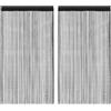 vidaXL 2x Tende a Fili 100x250 cm Nere Tendaggi Leggeri Tendina Porta per Casa