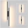 Klighten Applique da Interno LED, 28W 2000LM Lampada da Parete Decorative Mordern, Luci da Parete per Scala, Soggiorno, Corridoio, Lunghezza regolabile: 60~80 cm, Bianco Caldo 3000K, Antracite