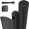 Jaxguom Protezione da sguardi indiscreti in PVC, 90 x 700 cm, con tre rinforzi a costine e fascette per cavi, protezione dal vento, resistente ai raggi UV, per recinzioni da giardino, terrazza,