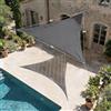 HAIKUS Tenda a vela triangolare 3 x 3 x 3 m, 3 x 3 m HDPE, traspirante, resistente, 98% protezione dai raggi UV per esterni, giardino, terrazze (grigio)