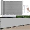 YUANZHI Frangivisto Balcone Recinzione 500 x 80 cm Raggi UV Antistrappo Antivento, Frangivento per Recinzione Giardino, per Giardino Esterno, Grigio Chiaro