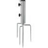 Csuntikulo Base per Ombrellone con Picchetto a Terra Supporto Ombrellone in Metallo Rimovibile e Regolabile Porta Ombrellone per Spiaggia Giardino Prato Sabbia Ancoraggio Stabile (Argento)