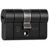 Abus Cilindro per porta D66PS nero con funzione estraibile e caratteristica pre-Snap, 30 x 30 mm, 5 chiavi incluse
