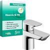 hansgrohe Neovis Q - Miscelatore Lavabo Senza Scarico, Rubinetto Bagno con Beccuccio Altezza 63mm, Miscelatore Lavabo Risparmio Acqua (EcoSmart), Cromo, 71347000