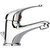 Piralla Roma - Miscelatore monocomando per lavabo, finitura cromata, con tappo di scarico incluso