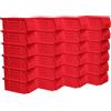 Akro-Mils 30220 AkroBins Plastic Storage Bins, Space-Saving Stackable Bins for Garage, Pantry, Craft Organization, 18,7 cm x 10,5 cm x 7,6 cm, Red, 24-Pack