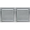 Amig - Griglia Quadrata in Alluminio con Zanzariera | Griglie di Ventilazione per Uscita d'Aria | Ideale per Soffitto di cucina e Bagno | Misure 100 x 100 mm | Colore Argento (Confezione da 2)