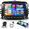 Hodozzy 4G+64G Android Autoradio per Fiat 500L 2013-2019 Radio Carplay Android Auto Wireless, 2 Din Schermo 9 Pollici Touch Screen Stereo GPS Navigatore WiFi Bluetooth DSP FM RDS Canbus Retromarcia